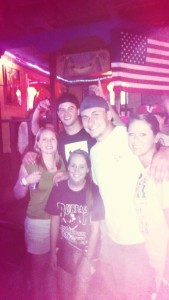 A.J. McCarron and Johnny Manziel in a bar Friday night.  If you're not going to show up for work in the morning, no pictures in the bar the night before.