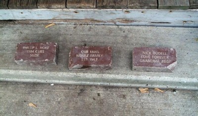 When this picture of commemorative bricks showed up in a downstate newspaper, Cubs fans felt cheated and disrespected - and rightly so - by a callous and foolish business wing of the franchise.